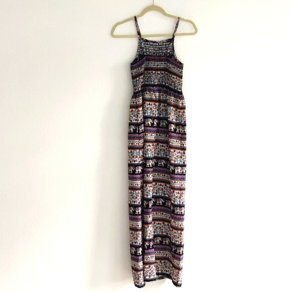 NWT Boho Maxi Dress Slit Small Elastic Chest - Picture 6 of 7